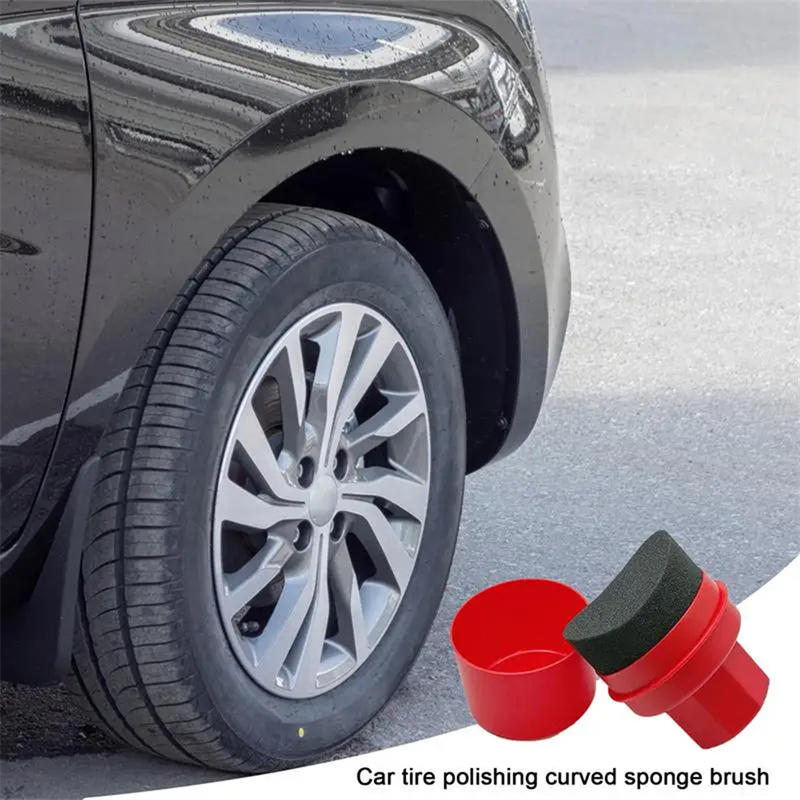 Curved Car Tire Waxing Sponge  - Wax Applicator Pad 评论和价格