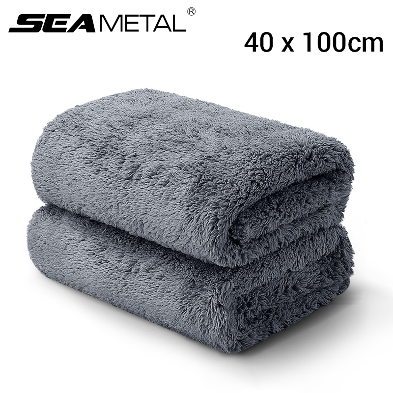 SEAMETAL 40X100CM Car Wash Tow - Microfiber Towel Detailing 评论和价格