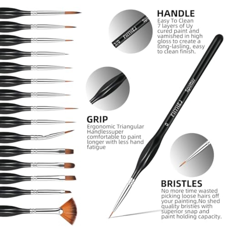 Detail Paint Brushes Set, 15PC - Detailing Brush Set 评论和价格