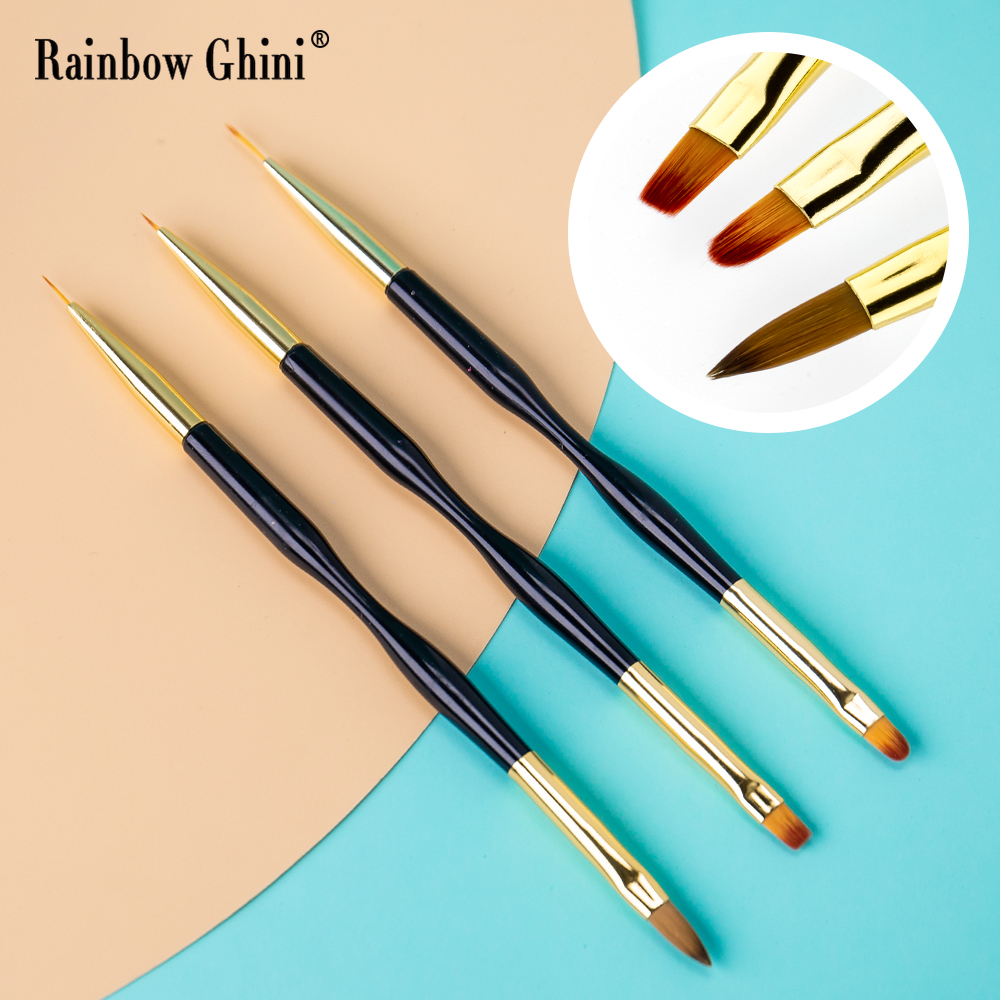 Rainbow Ghini 3Pcs/Set Dual He - Detailing Brush Set 评论和价格