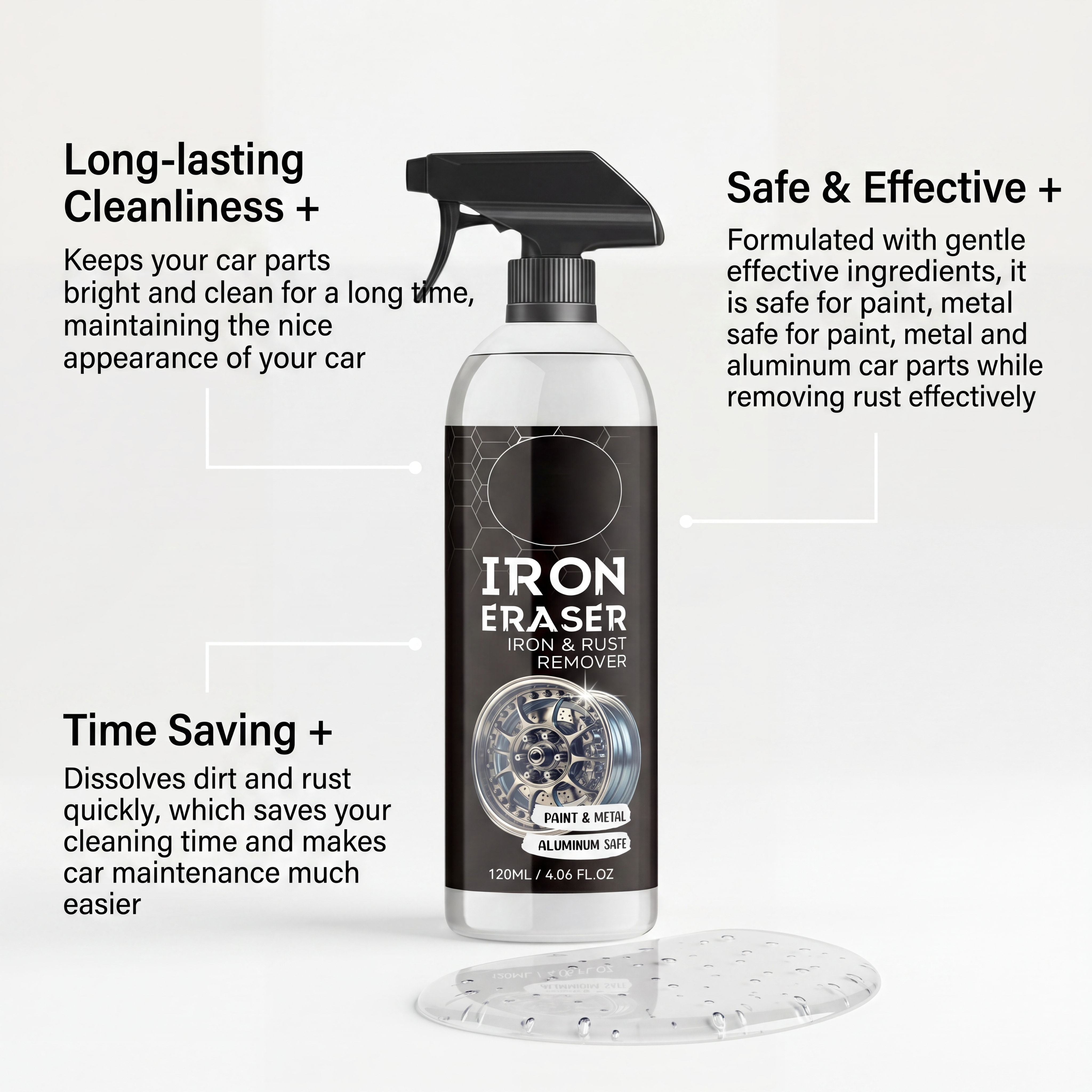 Car Rust Remover Spray Powerfu - Wheel Cleaner Alloy 评论和价格