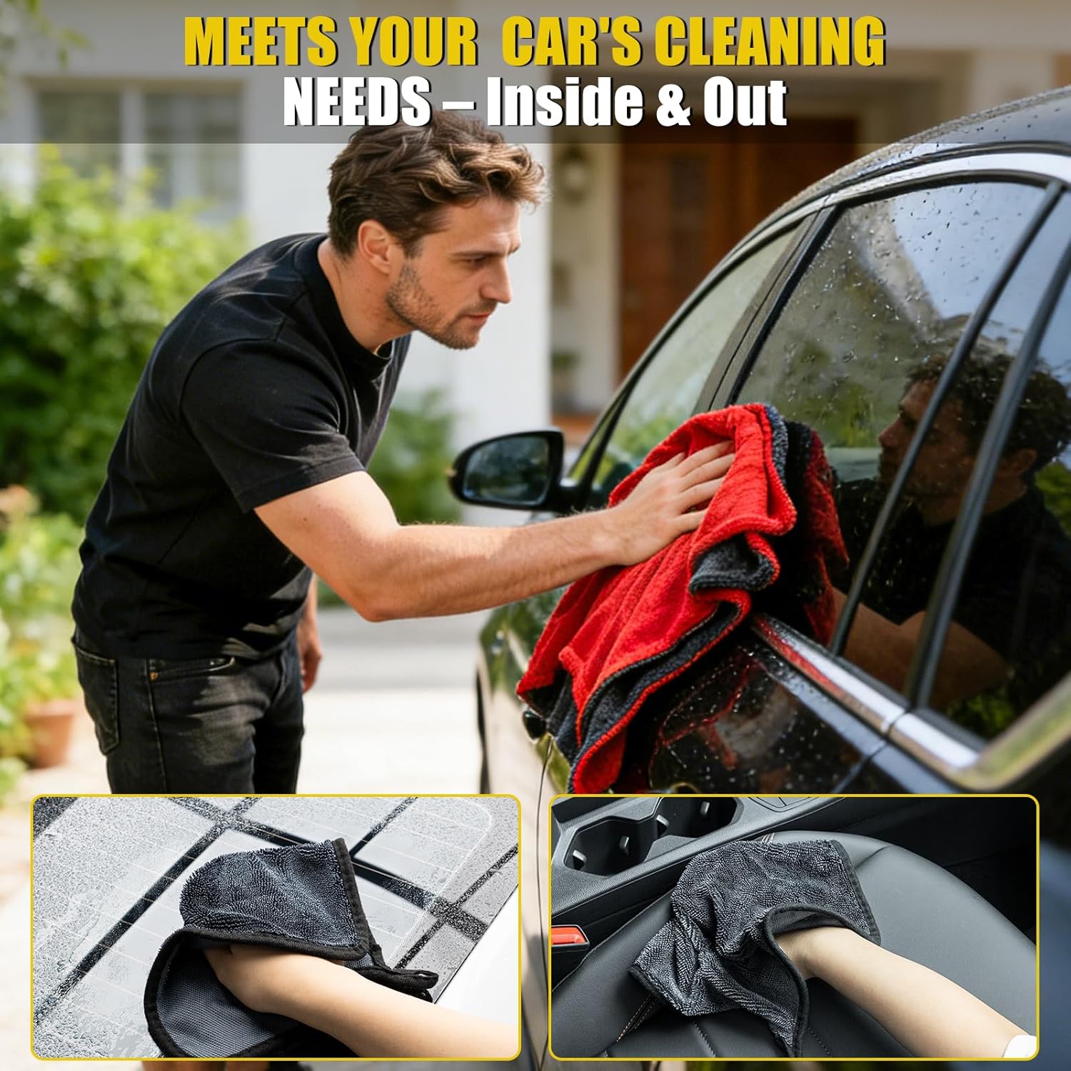3-Pack Car Drying Towel Microf - Microfiber Towel Detailing 评论和价格