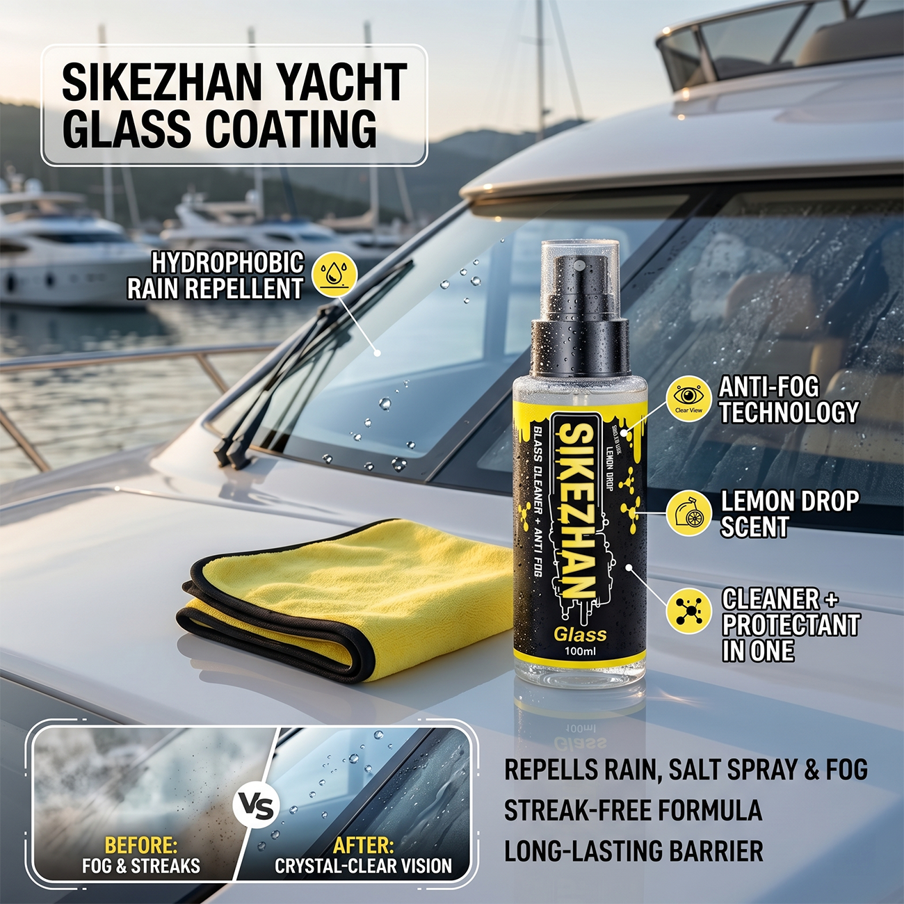 2-in-1 Anti-Fog Spray & Glass  - Glass Cleaner Streak 评论和价格
