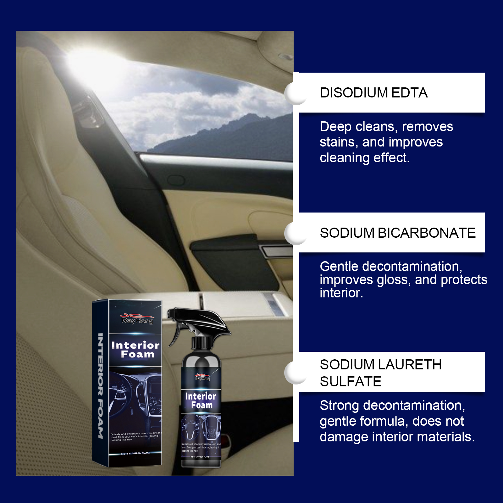 Multi-purpose Car Interior Foa - Seat Cleaner Fabric 评论和价格