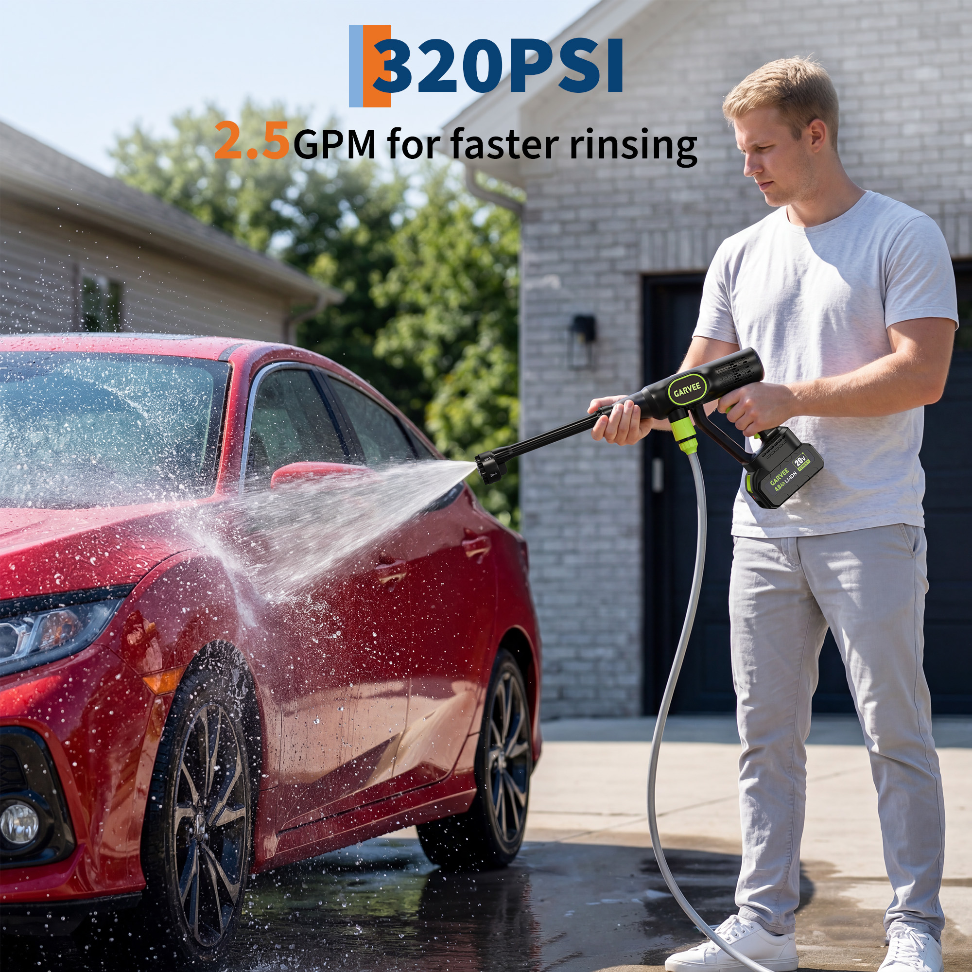 Cordless Pressure Washer, 320  - Foam Cannon Car Wash 评论和价格