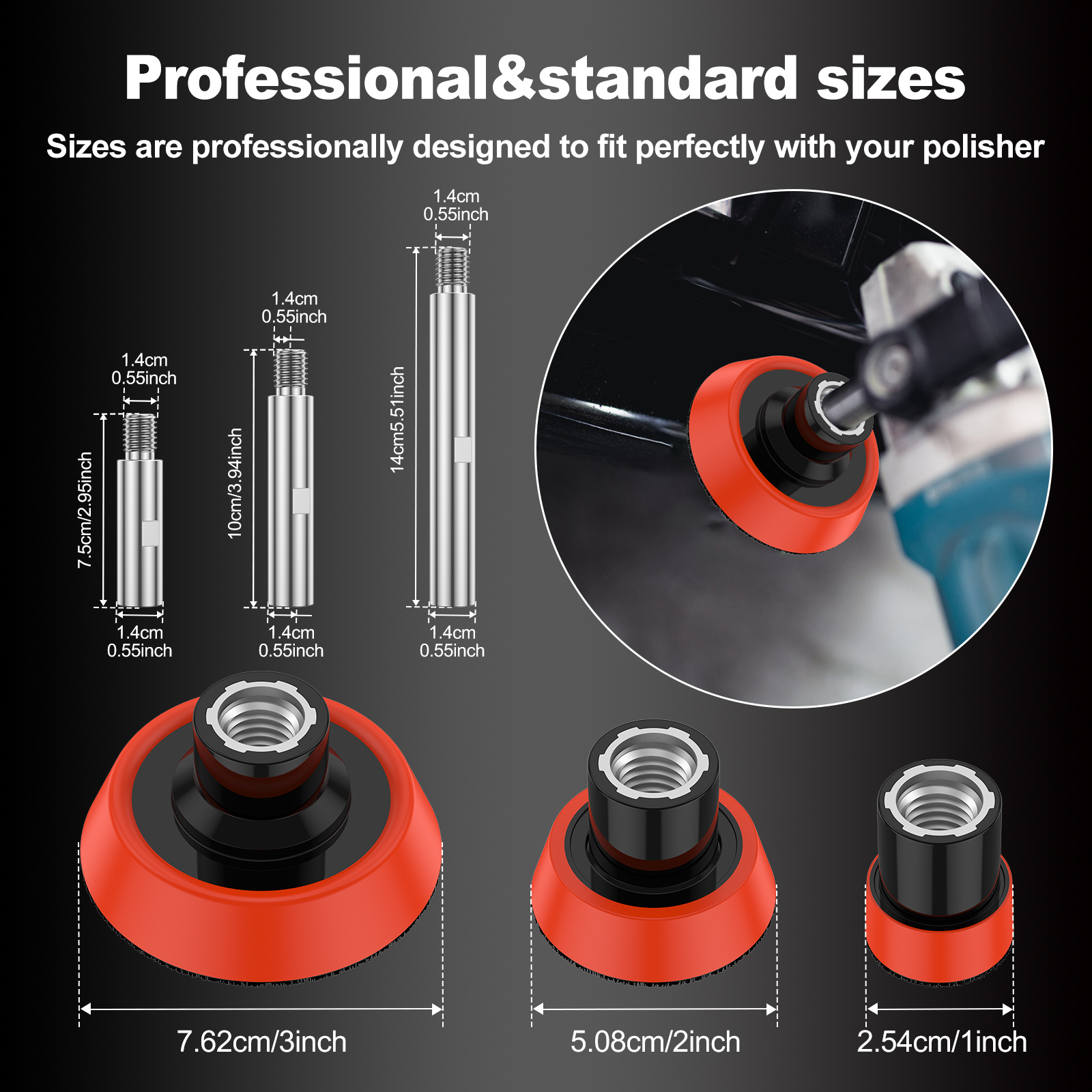 M14 Thread Polisher Extension  - Polish Pad Set Buffer 评论和价格