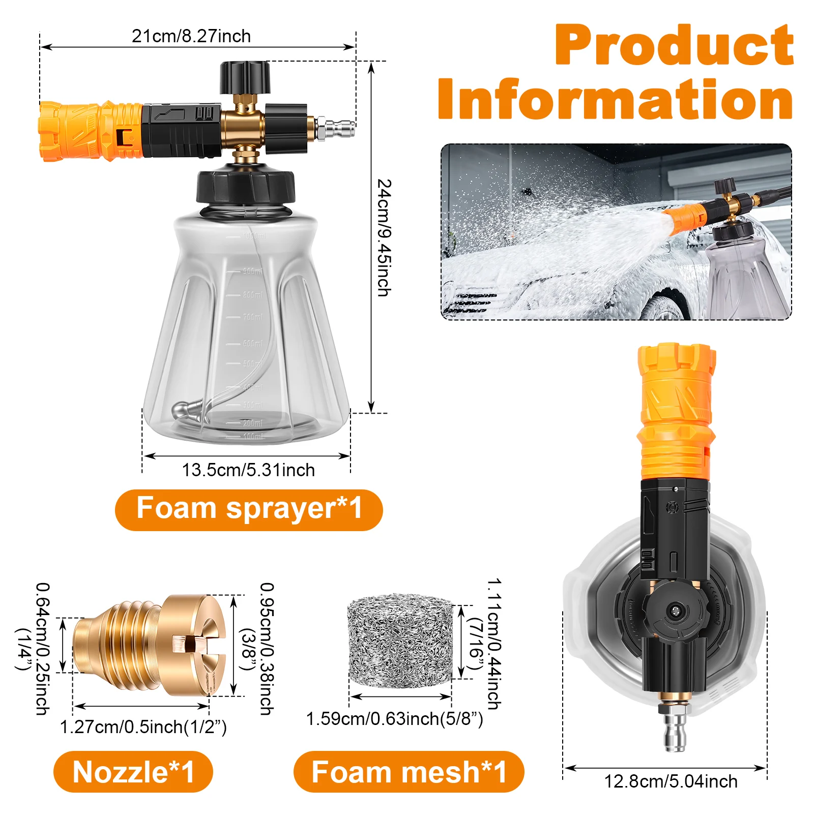 Foam Cannon for Pressure Washe - Foam Cannon Car Wash 评论和价格