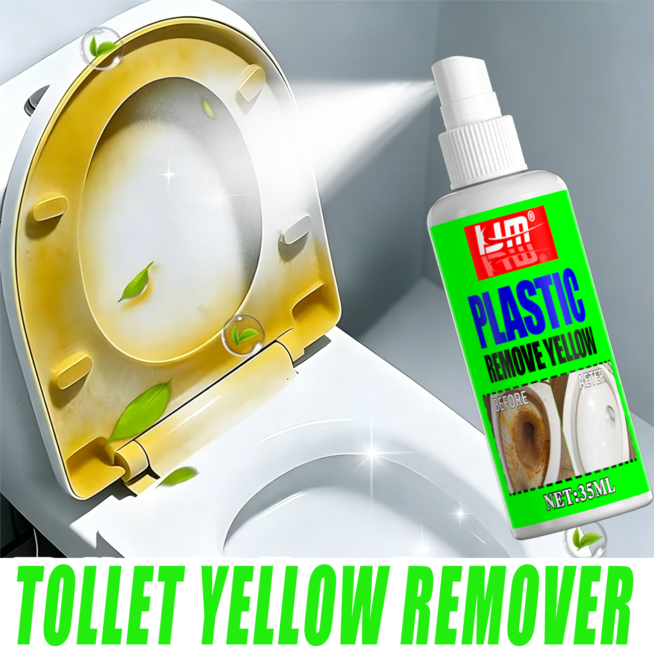 KJM 35ml Toilet Seat Yellow Re - Seat Cleaner Fabric 评论和价格